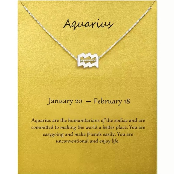 Aquarius ♒️ Zodiac Chains Necklace - Picture 1 of 2